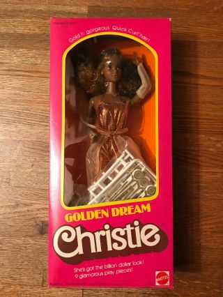 Rare Vintage Barbie 1980 No.  3249 Golden Dream Christie Made In Taiwan Nrfb