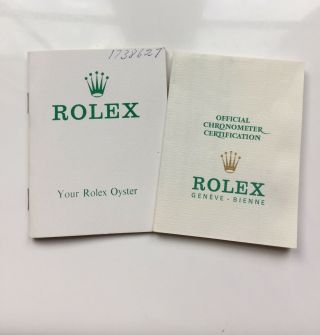 Vintage 1967 Rolex Chronometer Certificate & Guarantee Booklet 1.  7 Million