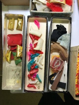 Vintage 1958 & 1966 Mattel Barbie Dolls W/ Carry Case & Accessories 6