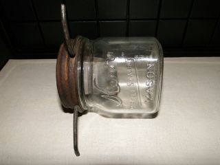 VINTAGE KIDDS MOUSER ANTIQUE MOUSE TRAP WITH GLASS JAR VERY OLD 3