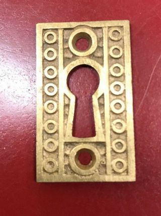 Eastate Brass Key Hole Escutcheon Cover Old Antique Salvaged Hardware
