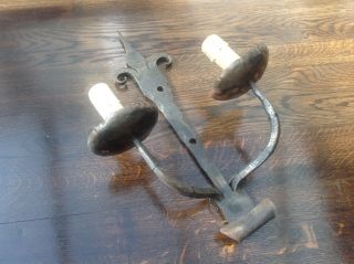 Antique French Wrought Iron Wall Sconce Candle Style Wall Light Salvage Reclaim