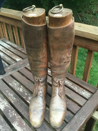 Vintage Men’s Riding Boots 1920’s Maxwell Dover Street London Equestrian Antique