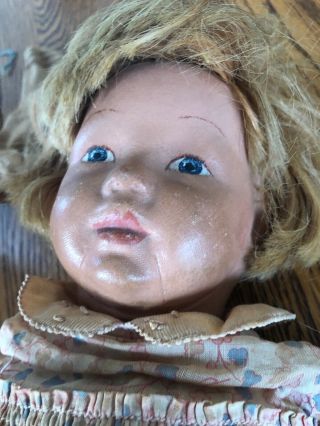 Antique Kamkins Molded Cloth Doll And Rubber Doll Of Atlantic City - 19 - 1/2” 10