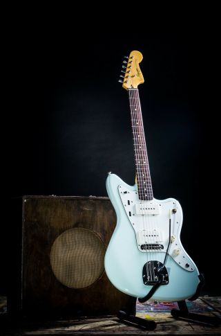 2013 Squier By Fender Vintage Modified Jazzmaster In Sonic Blue Offset Guitar