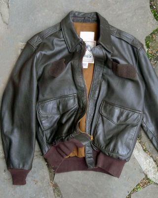 Rare Vintage Usaf Avirex Dscp A - 2 Leather Jacket