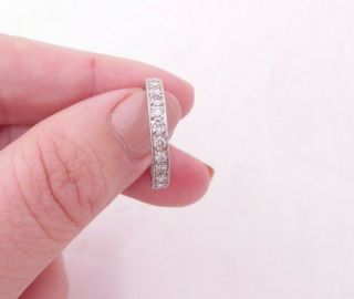 Platinum 1ct diamond eternity ring,  art deco period engraved full eternity 2