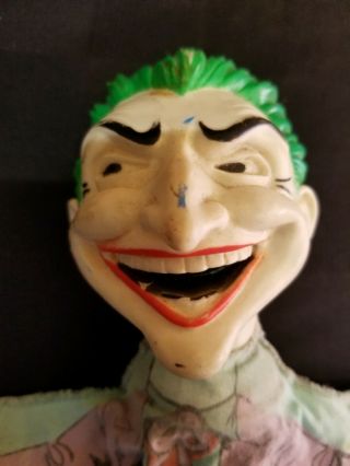 Vintage & Rare 1966 The Joker cloth Hand Puppet Batman 3