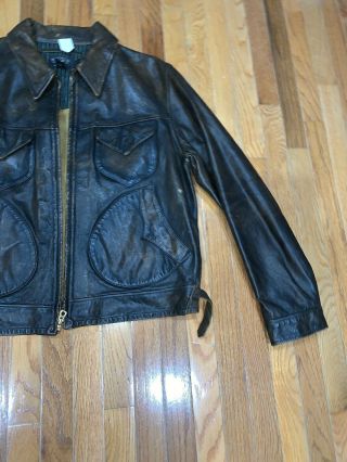 NWOT Vintage Double RRL RALPH LAUREN Tobacco Brown Leather Jacket/Coat XL Rare 3