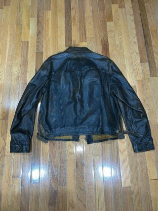 NWOT Vintage Double RRL RALPH LAUREN Tobacco Brown Leather Jacket/Coat XL Rare 6