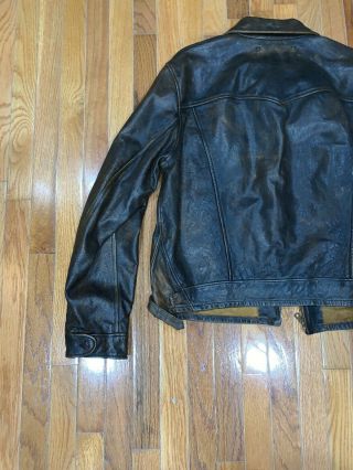 NWOT Vintage Double RRL RALPH LAUREN Tobacco Brown Leather Jacket/Coat XL Rare 7