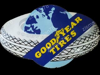 Goodyear Tires Globe Vintage Porcelain Sign 37 X 23 Inches