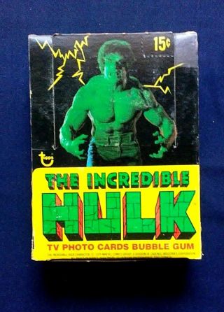 Vintage 1979 Topps The Incredible Hulk Tv Photo Cards Box 36 Wax Packs