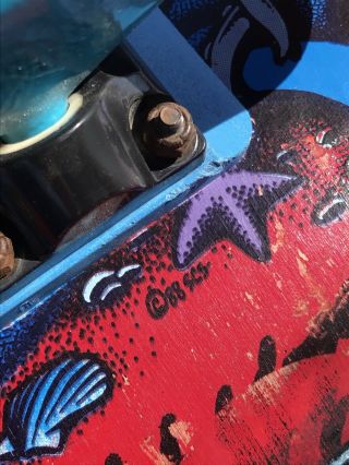 Vintage Santa Cruz Jason Jessee Neptune Shark Tail Skateboard Slimeball Trackers 10