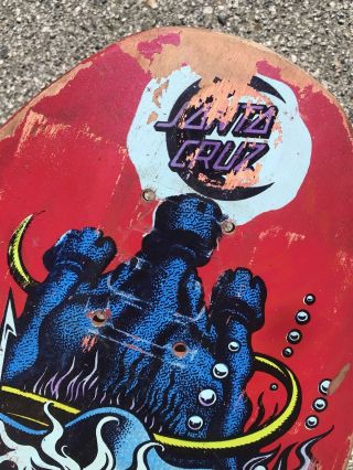 Vintage Santa Cruz Jason Jessee Neptune Shark Tail Skateboard Slimeball Trackers 3