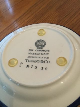 Vintage Este Ceramiche Tiffany & Co.  R1029 Nut Bowl With Lid 4