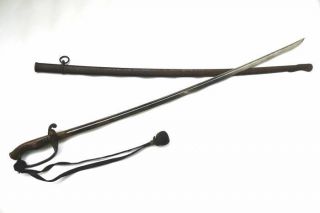 Japanese army WW2 Type Kyu - Gunto parade sword with tassel tsuba armor 4