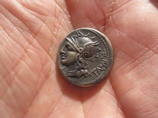 Ancient Republic Roman Silver Denar,  Denarius,  Roma N2