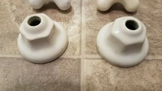 Vintage Central Porcelain Faucet Handles with fixture HOT & WASTE 4