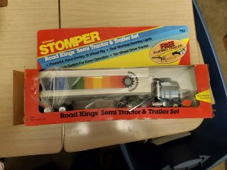 Vintage Stomper Road Kings Semi Truck &trailer Set Great