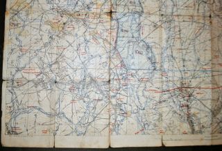 WWI Map of Montbrehain,  France Showing Enemy Trenches 4