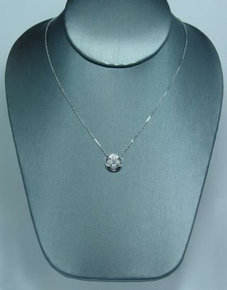 Louis Vuitton 18K White Gold Diamond Necklace 16 