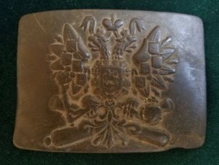 Imperial Russian Army Brass Buckle Soldier Wwi Artillery