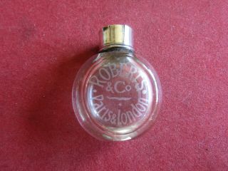 Rare Antique 1878 Roberts Paris London Perfume Bottle Hallmarked Silver Collar