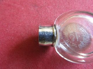 Rare antique 1878 Roberts Paris London Perfume Bottle Hallmarked Silver Collar 4