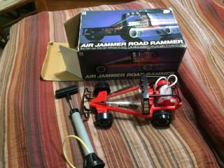 Vintage 1980 Tomy Air Jammer Road Rammer Classic Toy 1980 Tomy Toy Car Box Pump