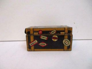 Vtg Marx Tin Litho Hinged Suitcase & Steamer Trunk - For Glendale Station 4