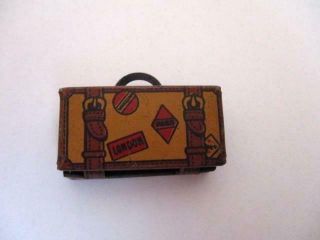 Vtg Marx Tin Litho Hinged Suitcase & Steamer Trunk - For Glendale Station 7