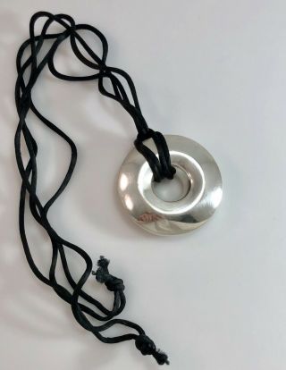 Modern Patricia Von Musulin Sterling (. 925) Round Pendant 107 GRAMS 2 - 3/8 