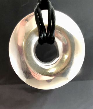 Modern Patricia Von Musulin Sterling (. 925) Round Pendant 107 GRAMS 2 - 3/8 