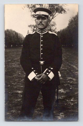 Ww1 Antique German Real Photo Rppc Postcard Seebataillon Marine Navy In Uniform