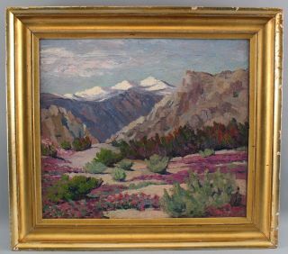 Antique LAURA ARMER American Western California Desert Landscape Oil Painting 2