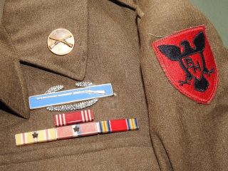 Us Army Ww2 Philippines 86th,  96th Infantry Divisions,  Cib Badged Ike Jacket