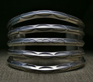 Huge Vintage Navajo Native American Sterling Silver Split Shank Cuff Bracelet