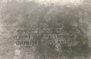 Vintage Carr & Co.  LTD of England Biscuit Mfg Tin 