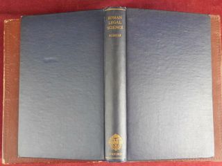 Fritz Schulz: History Of Roman Legal Science/ancient Rome Law/rare 1953,  $125