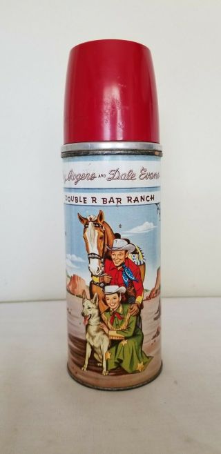 Vintage Roy Rogers & Dale Evans Cowboy Western Lunchbox Thermos