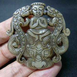 Exquisite Red Mountain Culture Jade Hand - Carved Jade 410