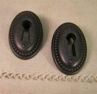 5 Vintage Style Oil Rubbed Escutcheon Key Hole Cover Cabinet Furniture Hardware 