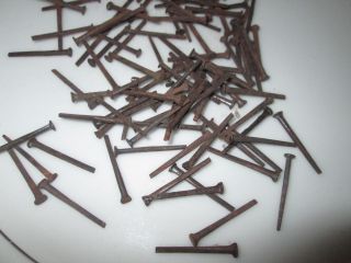 100 Vintage 1” Square Cut Nails Flat Head - Old Stock Nails