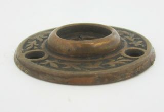 Antique Victorian Threefold Symmetry Rosette Backplate for a Door Knob 3