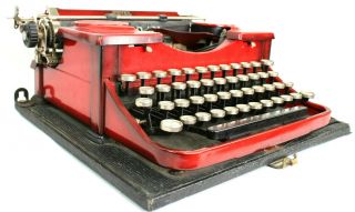 VTG Antique Red Royal Model P Typewriter w/ Case & Extra Ink Ribbon Twin Spool 3