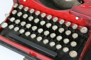 VTG Antique Red Royal Model P Typewriter w/ Case & Extra Ink Ribbon Twin Spool 5