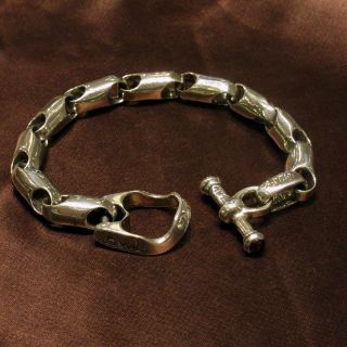 Bill Wall Bwl Sterling Silver Smooth Link Bracelet 6 " Length