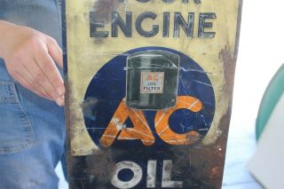 Rare Vintage 1930 ' s AC Oil Filters Gas Station 30 