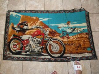 David Mann Ghost Rider Tapestry Harley Easyrider Vintage Biker Hells Angels
